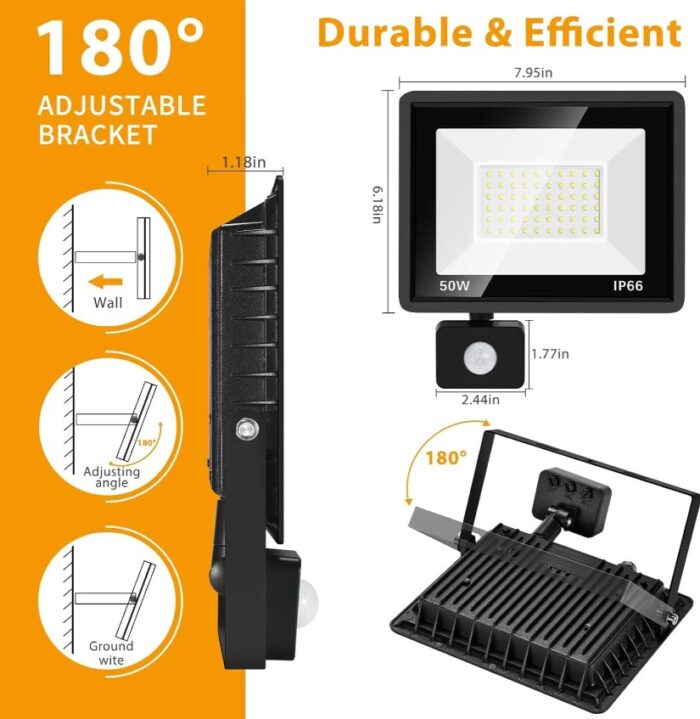 Reflektor LED o mocy 50 W z czujnikiem ruchu - obrazek 2
