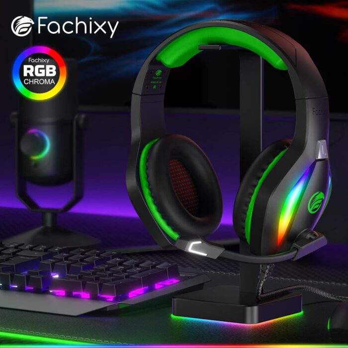 Słuchawki Gamingowe RGB Mikrofon Nauszne Fachixy FC-200 - obrazek 2